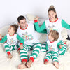 Family White Reindeer Raglan & Green Stripe Pyjamas