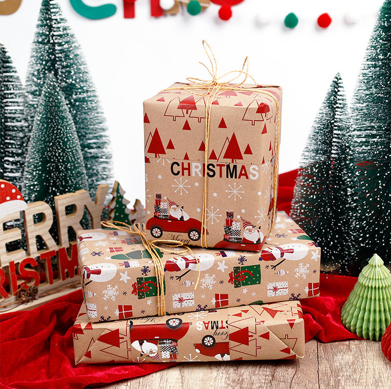 Christmas Kraft Gift Wrap Roll