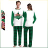 Couples' Green Raglan & Plaid Christmas Pyjamas – image 2