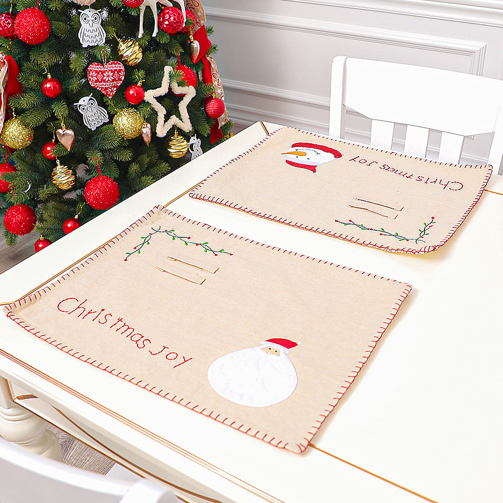 Santa & Snowman Christmas Placemat