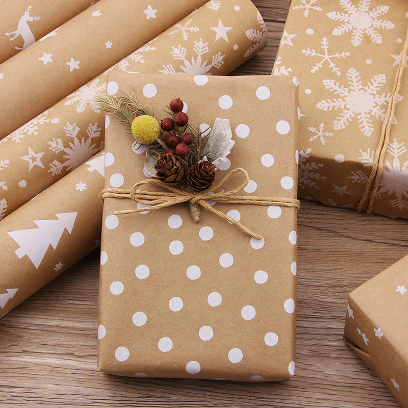 Christmas Kraft Gift Wrap, 44 × 100 cm – image 2