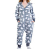 Women's Navy Fair Isle Zip-Up Christmas Onesie – image 3