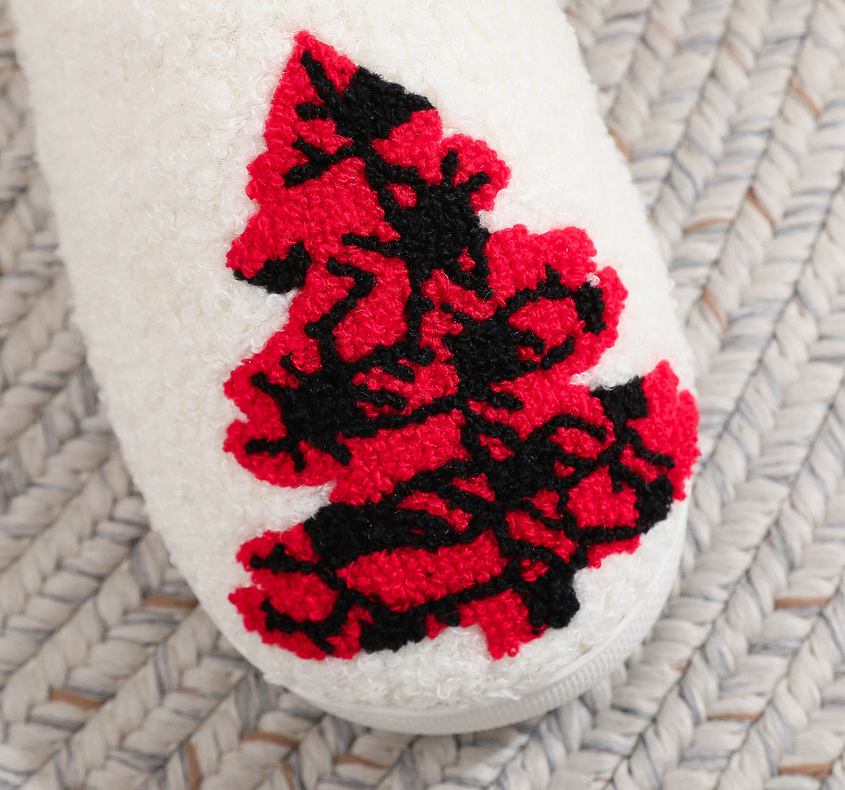 Plaid Christmas Tree Teddy Fleece Slippers – image 4