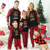 Family Black Merry Christmas Script & Plaid Pyjamas