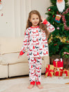 Family White Reindeer Print Christmas Pyjamas – image 3
