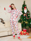 Family White Reindeer Print Christmas Pyjamas – image 5