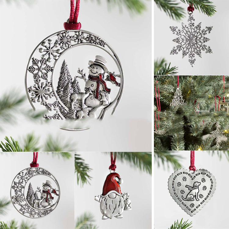 Tin Christmas Pendant, 6 cm