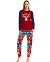Family Navy & Red Happy Reindeer Pyjamas – image 2