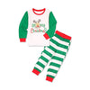 Family White Reindeer Raglan & Green Stripe Pyjamas – image 2