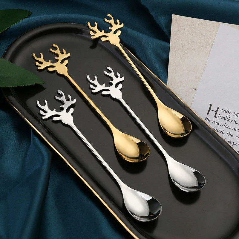 Reindeer Antler Christmas Coffee Spoons – Ornament Style