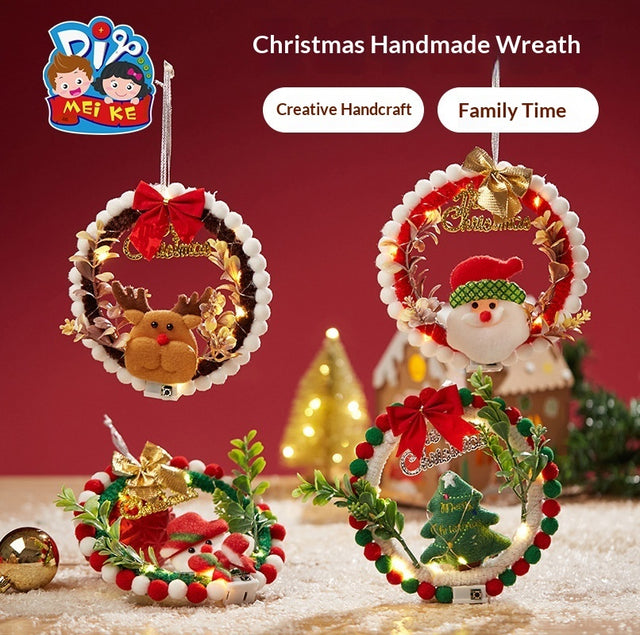 DIY Handmade Christmas Wreath Craft Kit for Kids