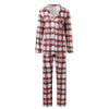 Kids' White & Red Check Christmas Pyjamas – image 3