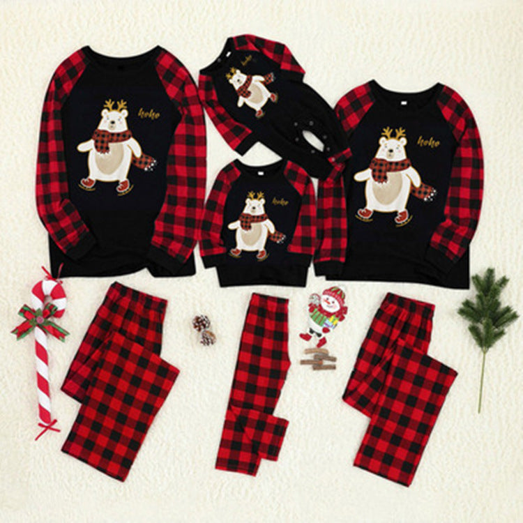 Matching Family Christmas Bear & Plaid Pyjamas