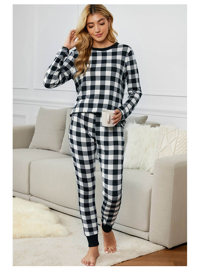Women's Blue Buffalo Plaid Christmas Pyjamas – image 5