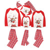 Baby Reindeer Romper, Plaid Trousers & Hat Set – image 3