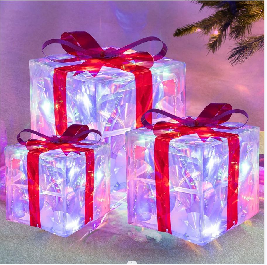 Light-Up Christmas Gift Box Decoration – image 5