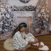 Women's Christmas Tree Print Pyjamas – Green & Pink – image 3