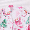 Women's White Pink Bow Short Christmas Pyjamas – image 2