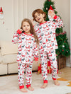 Family White Reindeer Print Christmas Pyjamas – image 4