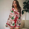 Women's Santa Face Button-Up Christmas Pyjamas – image 4