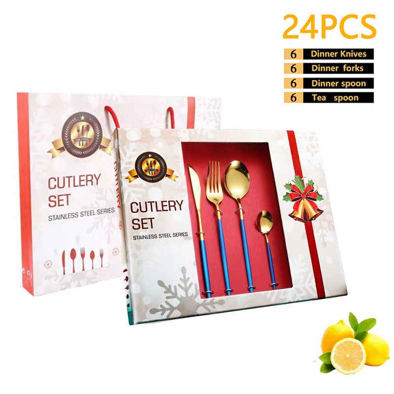 Mirror-Finish Stainless Steel Christmas Cutlery Set – image 4