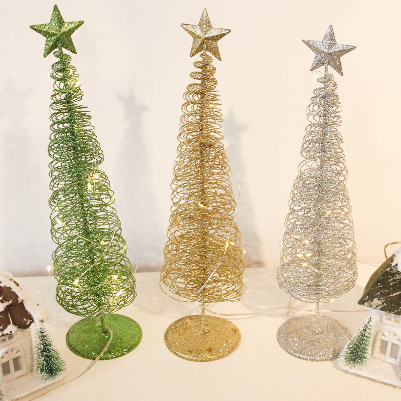 Light-Up Metal Christmas Tree Decoration