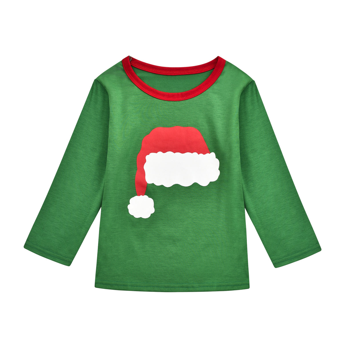 Family Green Santa Hat & Tree Print Pyjamas – image 3
