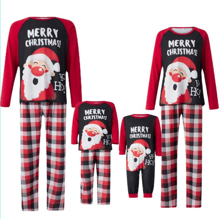 Family Santa Merry Christmas Raglan & Plaid Pyjamas