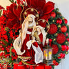 Light-Up Nativity Christmas Wreath with Red Bow – image 4