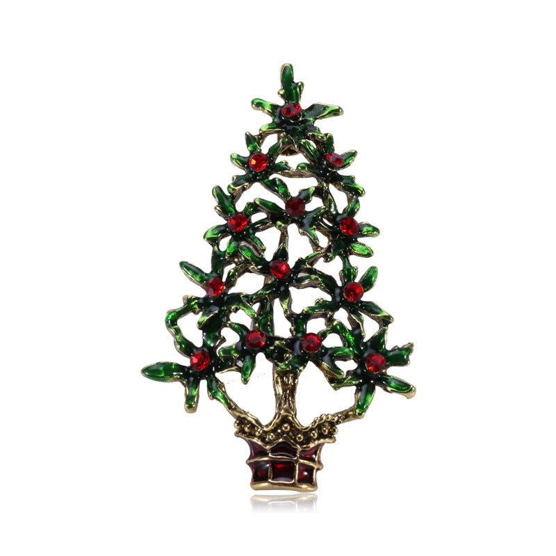 Vintage Rhinestone Christmas Tree Brooch – image 2