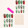 Red & Green Candy Stripe Christmas Press-On Nails – image 4