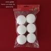 White Snowball Christmas Ornaments, Set of 6 – image 4