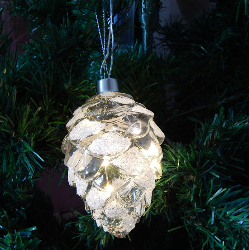Glass Pine Cone Christmas Ornament