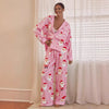 Women's Pink Santa Print Satin Christmas Pyjamas – image 2