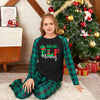 Family Green Tartan Slogan Christmas Pyjamas – image 3