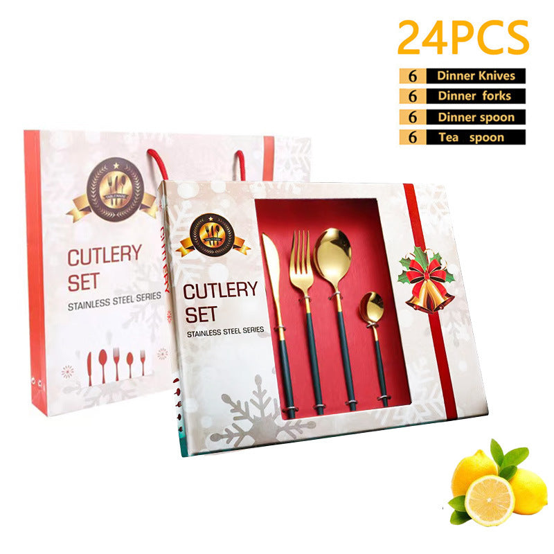 Mirror-Finish Stainless Steel Christmas Cutlery Set – image 5