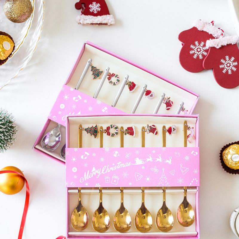Merry Christmas Spoon Gift Box – Ornament Handle Spoons