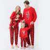 Family Red Merry Christmas Reindeer & Plaid Pyjamas