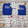 Family Blue Merry Christmas & Fairy Lights Pyjamas