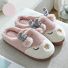 Pink Reindeer Plush Christmas Slippers – image 3