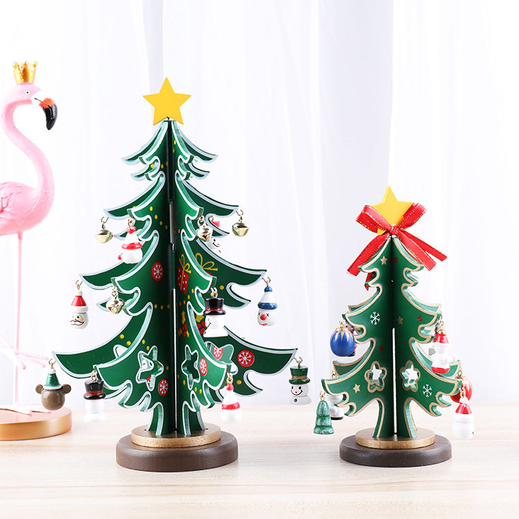 Wooden Christmas Tabletop Tree