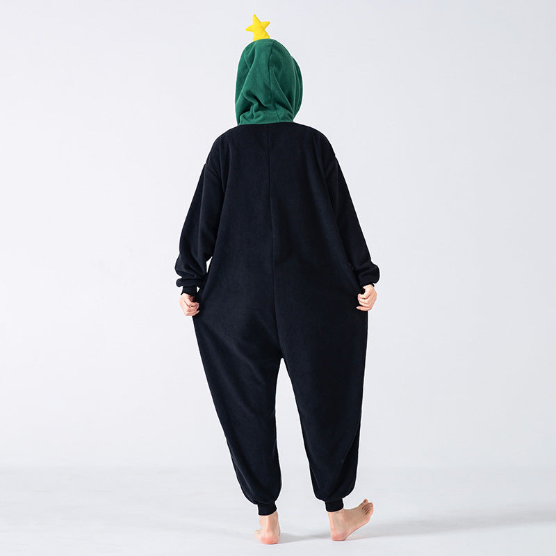 Christmas Tree Print & Cartoon Onesie – image 5