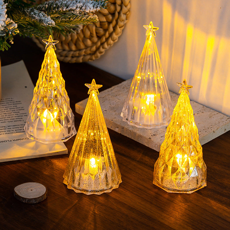 Mini Light-Up Christmas Tree, 11.5 cm
