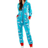 Women's Navy Fair Isle Zip-Up Christmas Onesie – image 4