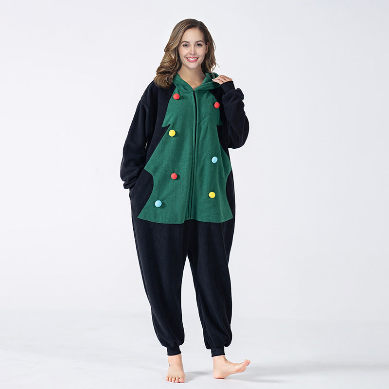Christmas Tree Print & Cartoon Onesie
