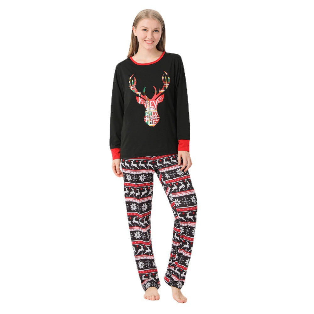 Family Black Reindeer Top & Fair Isle Trousers – image 4